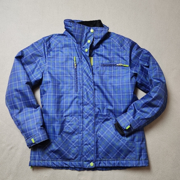 XNTRIK Jackets & Blazers - XNTRIK Fleece Lined Jacket Blue Plaid Sz Large